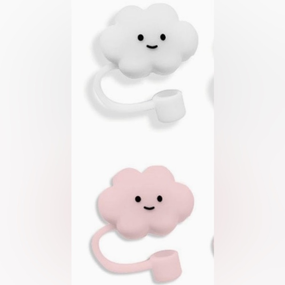 2 Cloud Silicone Straw Covers for Stanley Cups